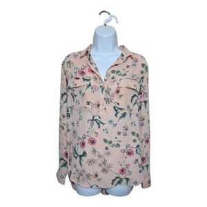 ​Ann Taylor Floral Popover Blouse